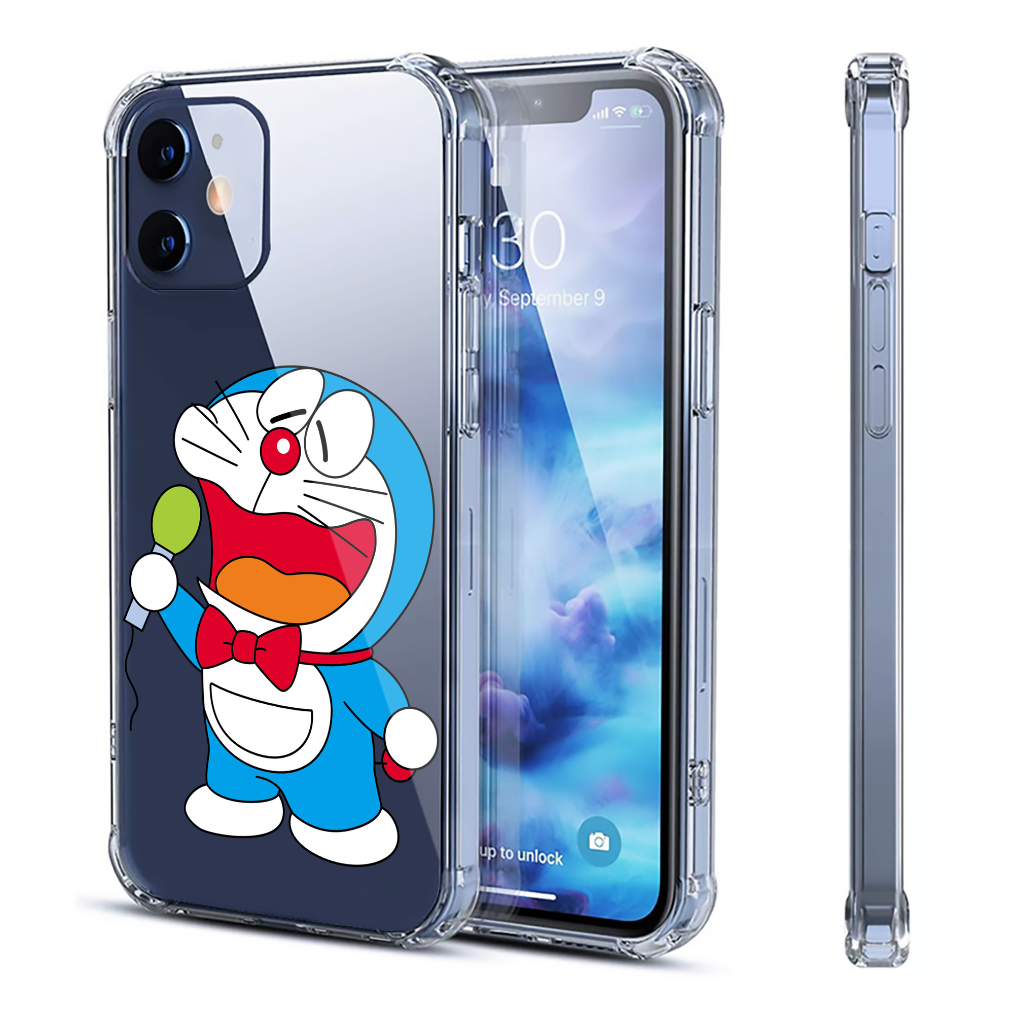 （画像用） ドラえもん Doraemon 【iPhone 12シリーズ対応】透明スマホケース（クリアソフトケース）